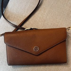 Tory Burch Cognac Crossbody!! Barely Used!